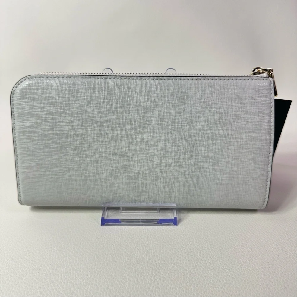 NEW KATE SPADE SAFFIANO LEATHER ZIP WALLET STONE PATH NWT! - Picture 4 of 9